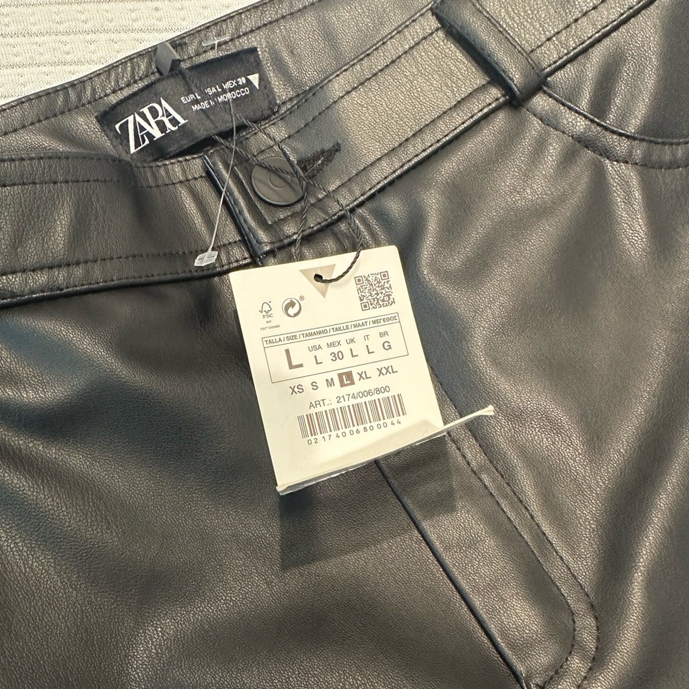 Faux leather pants